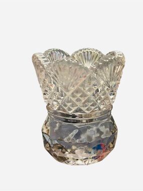 vintage Westmoreland clear pressed glass toothpick holder,